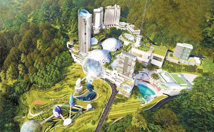 강원랜드가 글로벌 복합리조트로의 도약을 향한 'K-HIT 프로젝트'를 발표했다. 사진은 하이원돔 포함 2단계 사업 조감도. [사진 강원랜드]