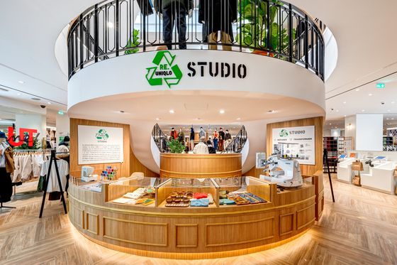 프랑스 오페라 매장에 위치한 리유니클로 스튜디오 전경. 사진 유니클로