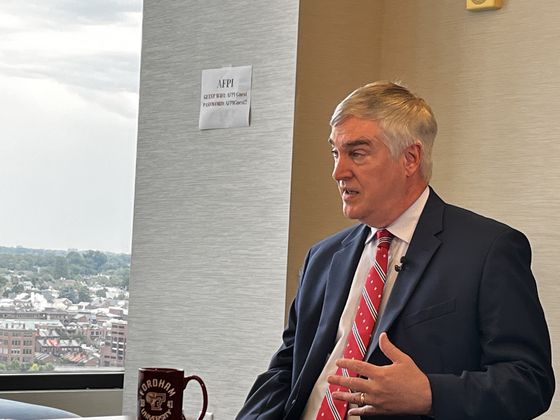 프레드 플라이츠 미국우선주의정책연구소(AFPI) 부소장이 5월 23일(현지시간) 미국 버지니아 알링턴 AFPI에서 진행된 중앙일보와의 인터뷰에서 ‘4년 내 북한의 비핵화가 가능하느냐’는 질문에 “그렇다”는 즉답을 꺼냈다. AFPI는 트럼프 재집권시 첫번째 행정명령이 될 가능성이 있는 주요 국제기구 탈퇴를 위한 초안을 작성하고 있다고 밝혔다. 워싱턴=문진욱 기자