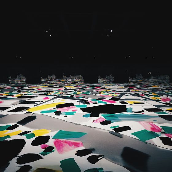 장한겸 정의 '감성의 연못-서울판'(2025). 우관중의 작품을 AI 머신러닝으로 익힌 인터랙티브 설치. 사진 예술의전당