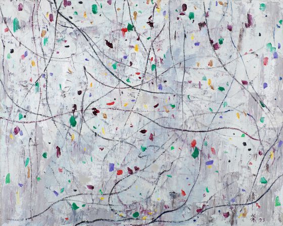 우관중, 만남, 1999, 캔버스에 유채, 홍콩예술박물관 소장(우관중과 그의 가족 기증. 사진 예술의전당