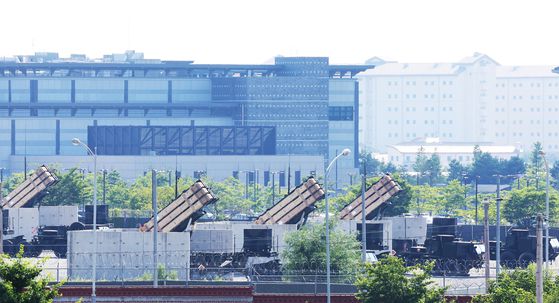 지난달 9일 경기도 평택시 캠프 험프리스에 패트리엇 미사일이 배치된 모습. 연합뉴스