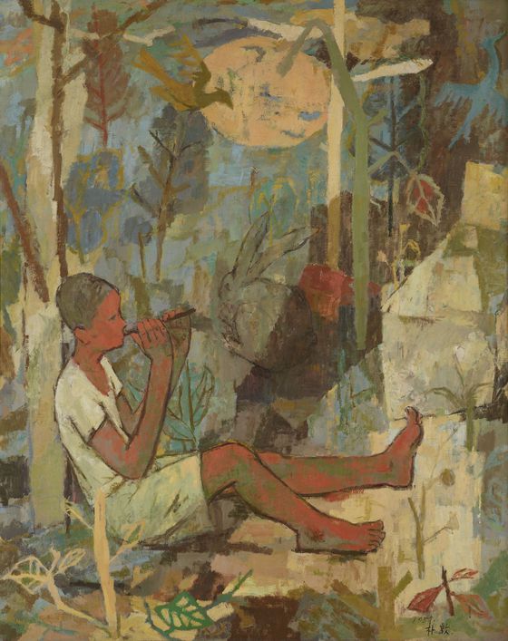 박돈, 성지, 1957, 캔버스에 유화 물감, 161.9x130.3cm. 리움미술관 소장. [사진 국립현대미술관]