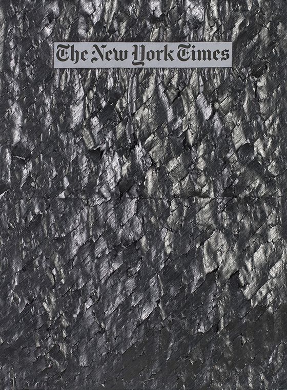 최병소, 무제 0221030, 2022, 신문에 볼펜과 연필. 사진 아트부산