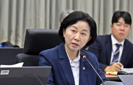 지난해 10월 열린 산림청 국정감사에서 질의하는 더불어민주당 송옥주 의원. 연합뉴스