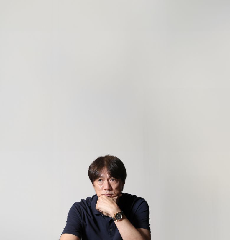 내년 북중미 월드컵을 준비 중인 홍명보 축구대표팀 감독. 강정현 기자