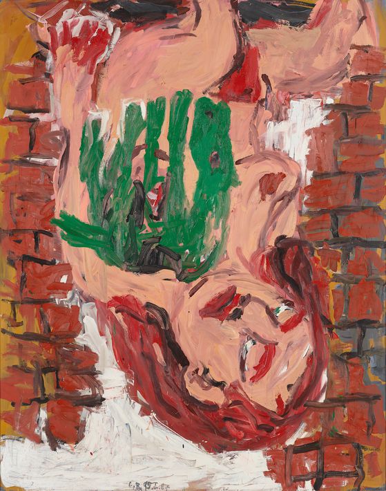 국립현대미술관이 1989년 구입한 게오르그 바젤리츠의 거꾸로 된 인물상 '동양여자'(1987). 사진 국립현대미술관