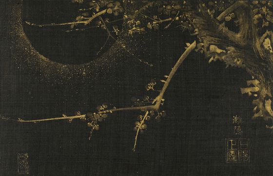 이정, '월매'(月梅), 달과 매화. ⓒ간송미술문화재단.[사진 대구간송미술관]