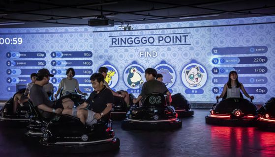 포켓몬과의 협업으로 만들어진 '메타빌라' 실내 스포츠 게임 콘텐트. 9.81파크