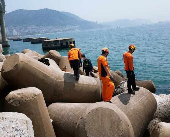 테트라포드 사고 자료사진. 부산경찰청