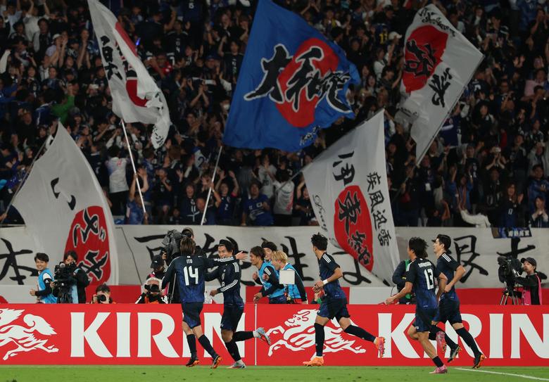 일본이 도쿄에서 열린 평가전에서 브라질을 상대로 골을 몰아쳤다. [로이터=연합뉴스]