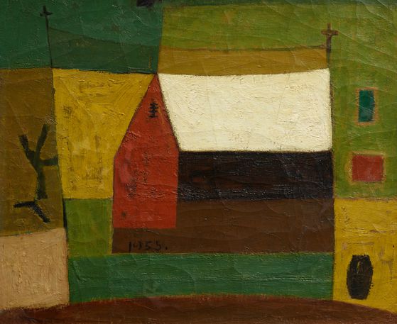 정규, 교회, 1955, 캔버스에 유화 물감, 55x60㎝, 국립현대미술관 소장. 사진 국립현대미술관