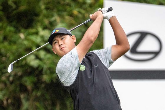 김시우가 지난 11일 일본 요코하마에서 벌어진 PGA 투어 베이커런트 클래식에서 샷을 하고 있다. 김시우는 지난 시즌 페덱스랭킹 32위, 올해는 37위를 기록했다. [AFP=연합뉴스]
