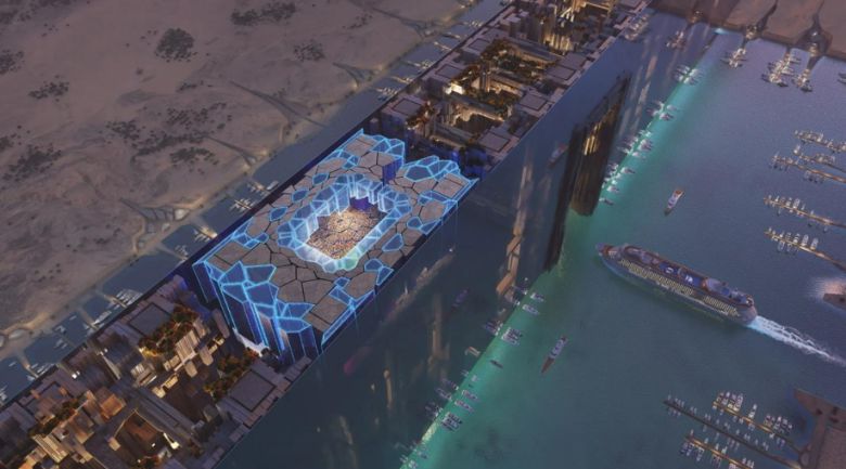 지난해 공개된 네옴 스타디움 조감도. [사진 사우디월드컵유치위원회]