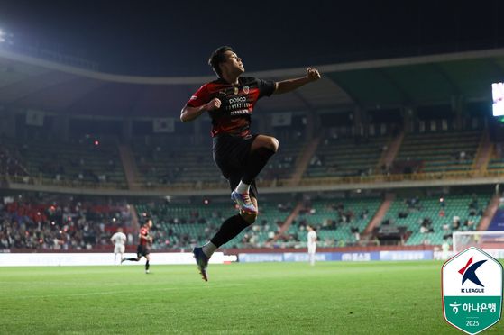 득점 공동 2위 포항 공격수 이호재. [사진 프로축구연맹]