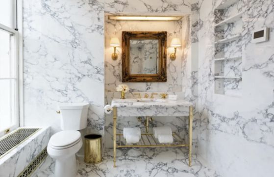 리모델링된 링컨 욕실. 트럼프 대통령 SNS 캡처