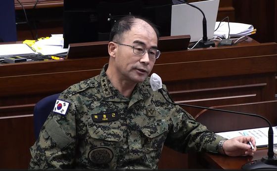 곽종근 전 육군 특수전사령부 사령관이 지난 3일 서울중앙지법 형사25부가 심리하는 윤석열 전 대통령의 내란 우두머리 혐의 재판에 증인으로 출석해 발언하고 있다. 서울중앙지법