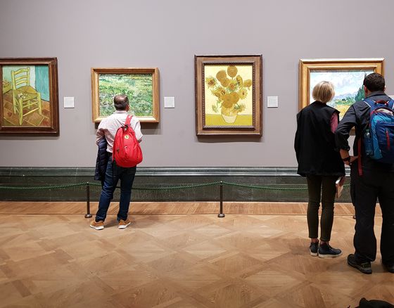 런던 내셔널갤러리의 빈센트 반 고흐 섹션. 내셔널갤러리를 포함한 영국의 국공립 박물관·미술관의 상설전은 모두 무료다. 문소영 기자