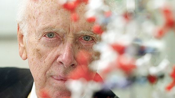 DNA 구조를 밝혀 노벨상을 받은 미국 분자생물학자 제임스 D. 왓슨이 6일(현지시간) 별세했다. 사진은 2004년 독일에서 찍은 것이다. AP=연합뉴스