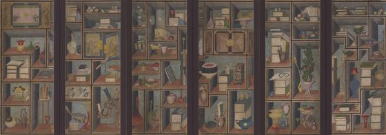 미국 연방정부 셧다운(일시적 업무 중지)에 따라 연기됐던 고 이건희 회장 기증품 국외순회전의 첫 번째 전시가 셧다운 해제에 따라 15일(현지시간) 미국 워싱턴 D.C.의 국립아시아예술박물관에서 개막한다. 사진은 책가도. 사진 국립중앙박물관