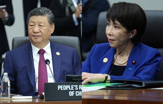 시진핑 중국 국가주석과 다카이치 사나에 일본 총리. 연합뉴스