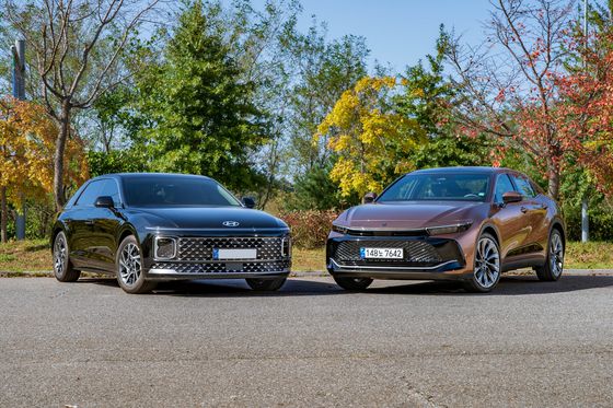 현대 그랜저 하이브리드 실내.