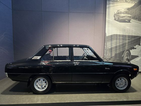 기아가 만든 첫 네 바퀴 자동차 '브리사'의 1세대 모습을 복원한 모습이다. 이수정 기자