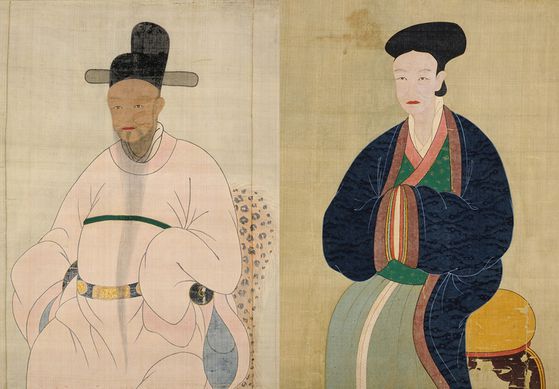 고려 말 조반 부부의 초상화. 조반이 염흥방과 토지 문제로 다툰 것이 계기가 되어 이인임 일파가 몰락했다. [사진 국립중앙박물관]