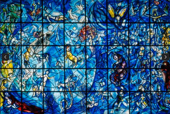 ‘평화의 창’, 1964. 샤갈이 제작한 뉴욕 유엔 본부의 스테인드글라스다. [사진 유엔 홈페이지]