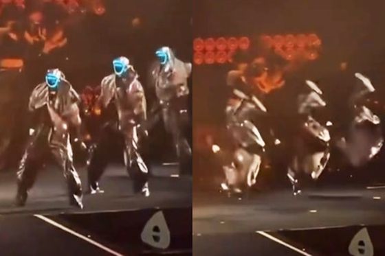 지난 18일 중국 청두에서 열린 가수 왕리훙의 콘서트 무대에 등장한 로봇 댄서들. 사진 엑스(X) 캡처