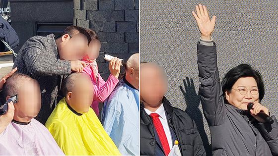 국민의힘 서울시당 중구성동을 당원협의회가 지난 1월 17일 서울 중구 서울중앙우체국 앞에서 윤석열 전 대통령 탄핵 반대 집회를 열고 기념 사진을 찍고 있다. 뒷줄 가운데가 이혜훈 후보자. 사진 박영한 국민의힘 서울시의원 SNS