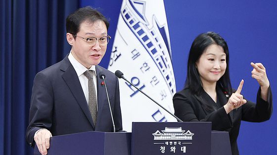 이규연 대통령실 홍보소통수석이 31일 청와대 춘추관에서 KTV 생중계 확대 관련 브리핑을 하고 있다. 청와대사진기자단