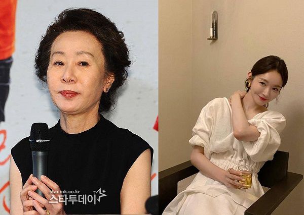 윤여정 강민경. 사진ㅣ스타투데이 DB, 강민경 SNS