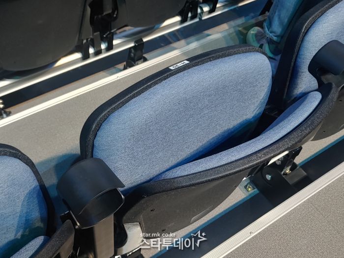 인스파이어 아레나의 쿠션감 있는 관객석 의자. 영종도=지승훈 기자