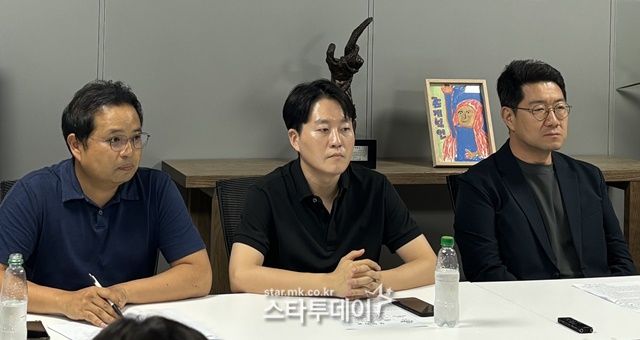 김은곤 KBS PD협회 부회장, 김민회 PD, 강윤기 PD(왼쪽부터). 사진l이다겸 기자