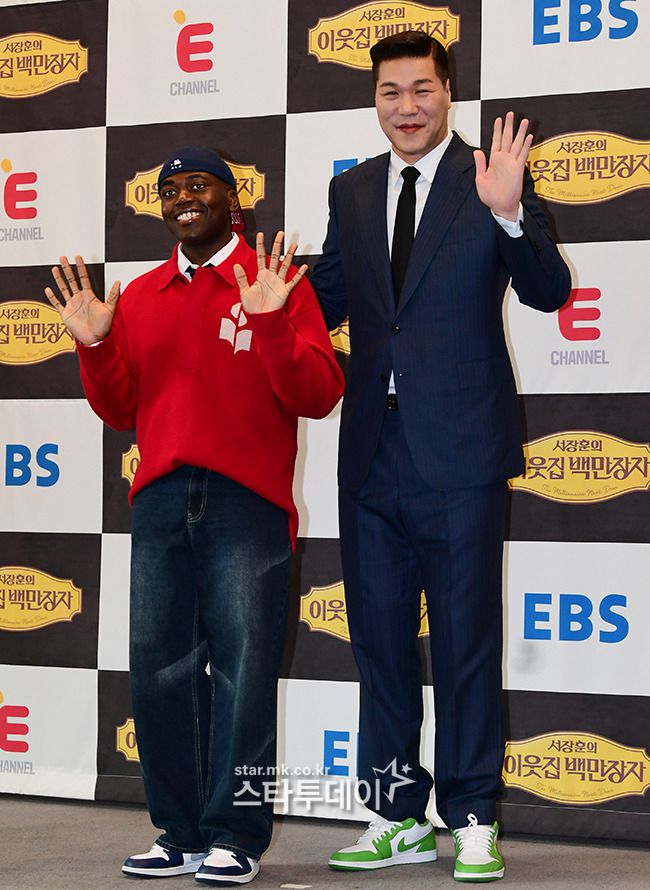 ‘이웃집 백만장자’ 제작발표회에 참석한 조나단, 서장훈. 사진| 강영국 기자