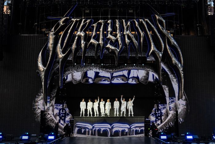 스트레이 키즈가 미국 샌프란시스코 오라클 파크에서 공연을 성료했다. 사진ㅣJYP엔터테인먼트