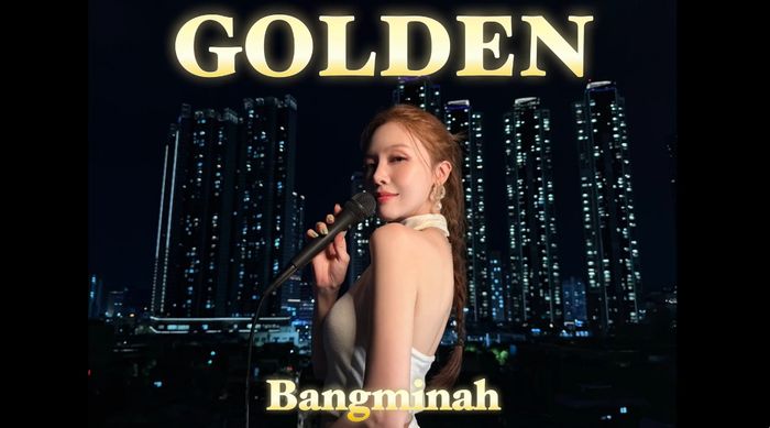 민아 ‘GOLDEN’ 커버 영상. 사진|유튜브 채널 ‘MINAH 방민아’ 영상 캡처