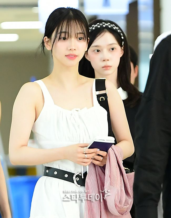 그룹 에스파 카리나와 윈터. <강영국 기자>