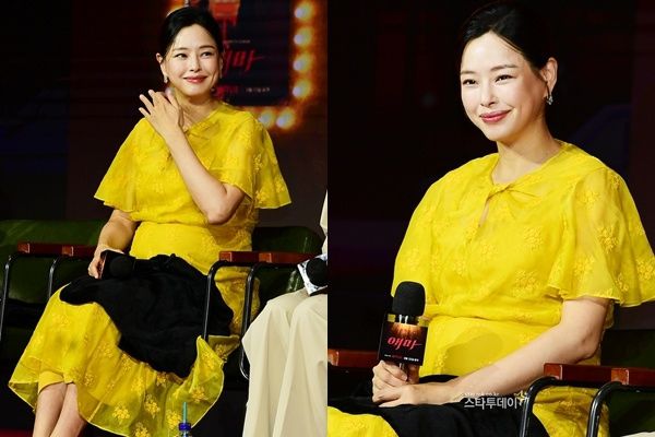 만삭의 몸으로 ‘애마’ 공식석상에 참석한 배우 이하늬. 사진I스타투데이DB