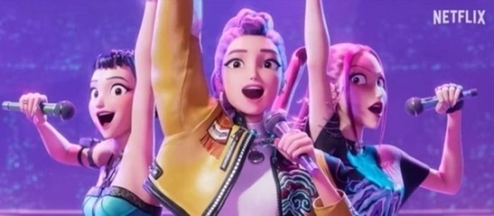 ‘케데헌’ 속 걸그룹 헌트릭스. 사진ㅣ넷플릭스