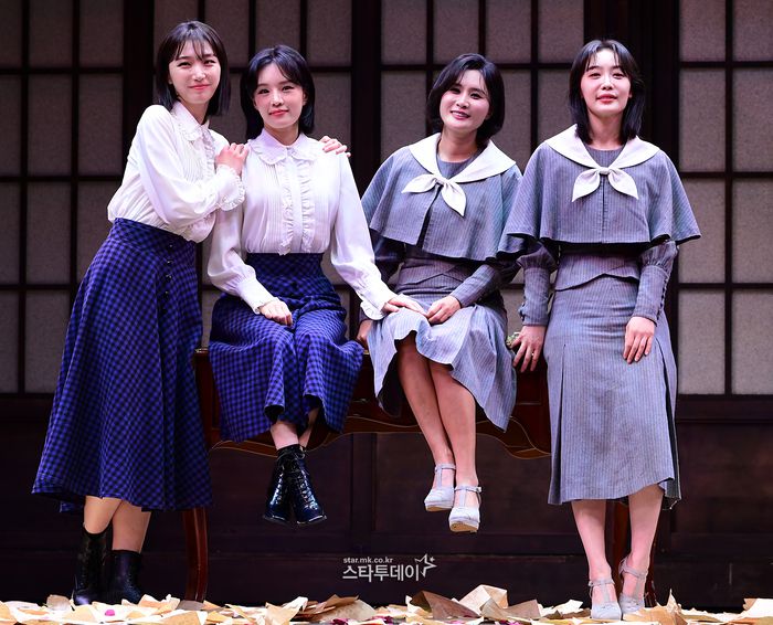 뮤지컬 ‘팬레터’ 히카루 역의 배우 소정화, 강혜인, 김이후, 김히어라. <강영국 기자>