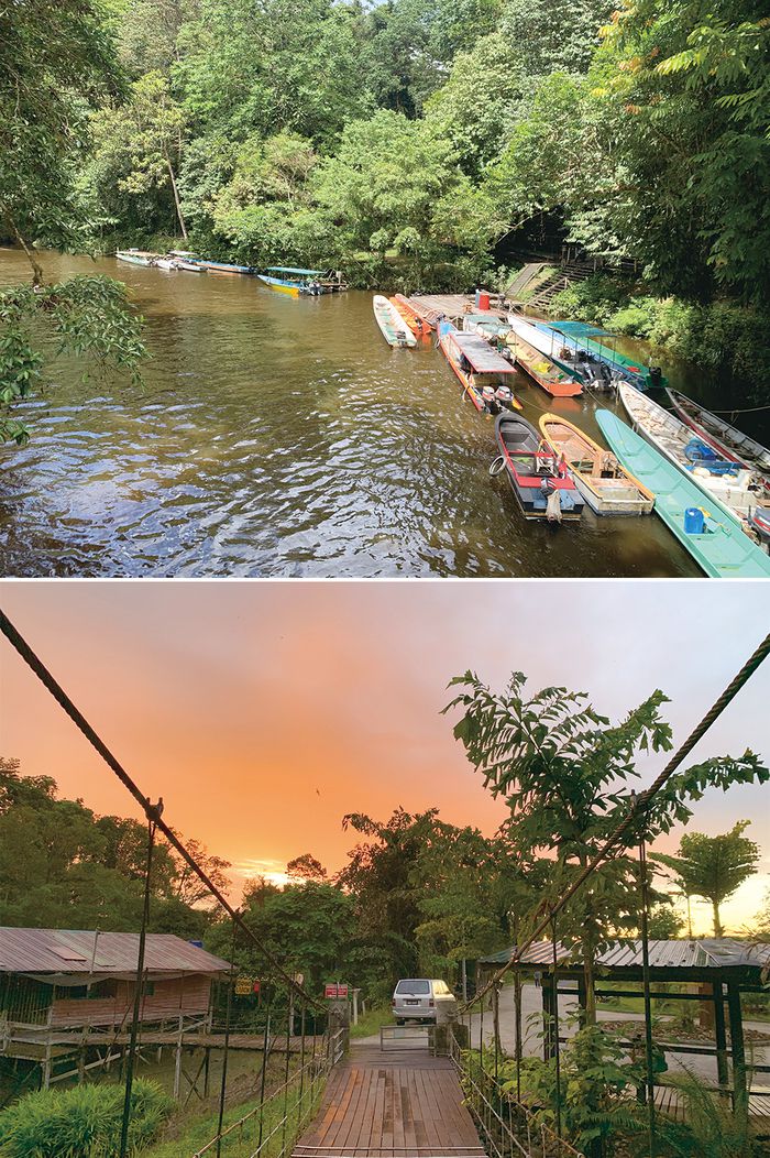 (위) 멜리나우 강의 풍경, (아래) 일몰 풍경이 아름다운 물루 마을