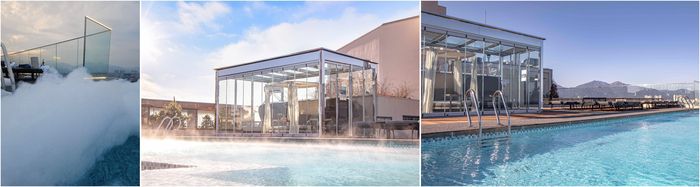 40도 전후의수온 덕에 한겨울에도 버블 파티가 가능하다.