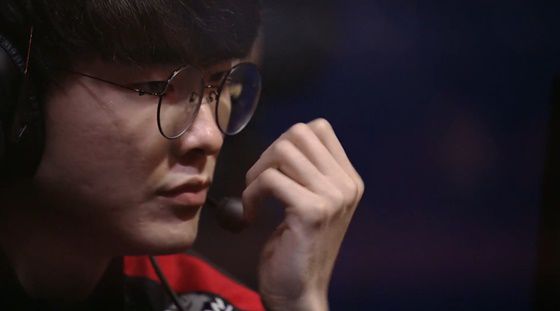 T1의 이상혁 선수.<사진=LCK 방송중계 캡처>