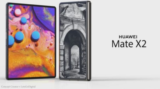 화웨이 메이트X2 렌더링 이미지(출처=렛츠고디지털)