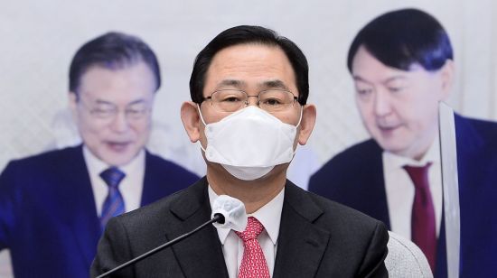 주호영 국민의힘 원내대표가 지난 27일 국회에서 열린 원내대표단회의에서 발언하고 있다. 사진=연합뉴스