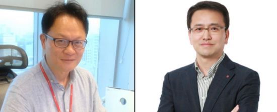 류정환 SK텔레콤 5GX인프라그룹장(왼쪽)과 김대희 LG유플러스 NW인프라그룹장