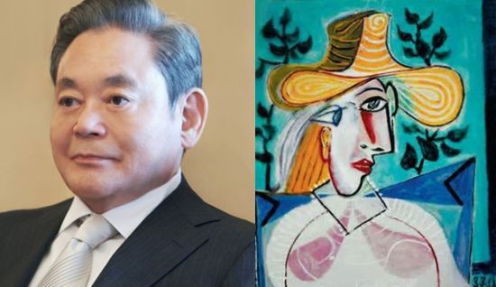 고 이건희 삼성전자 회장(좌), 피카소 '도라 마르의 초상'(우)