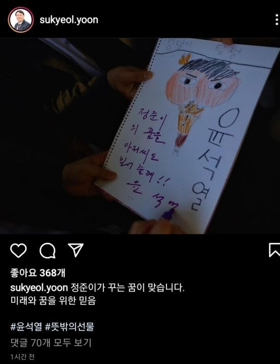 제공=윤석열 전 검찰총장 인스타그램 캡쳐